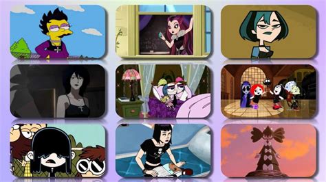 Goth style cartoons, tv series, and movies